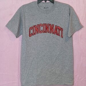 Champion Light Gray Cincinnati Short Sleeve Crew Neck Tee